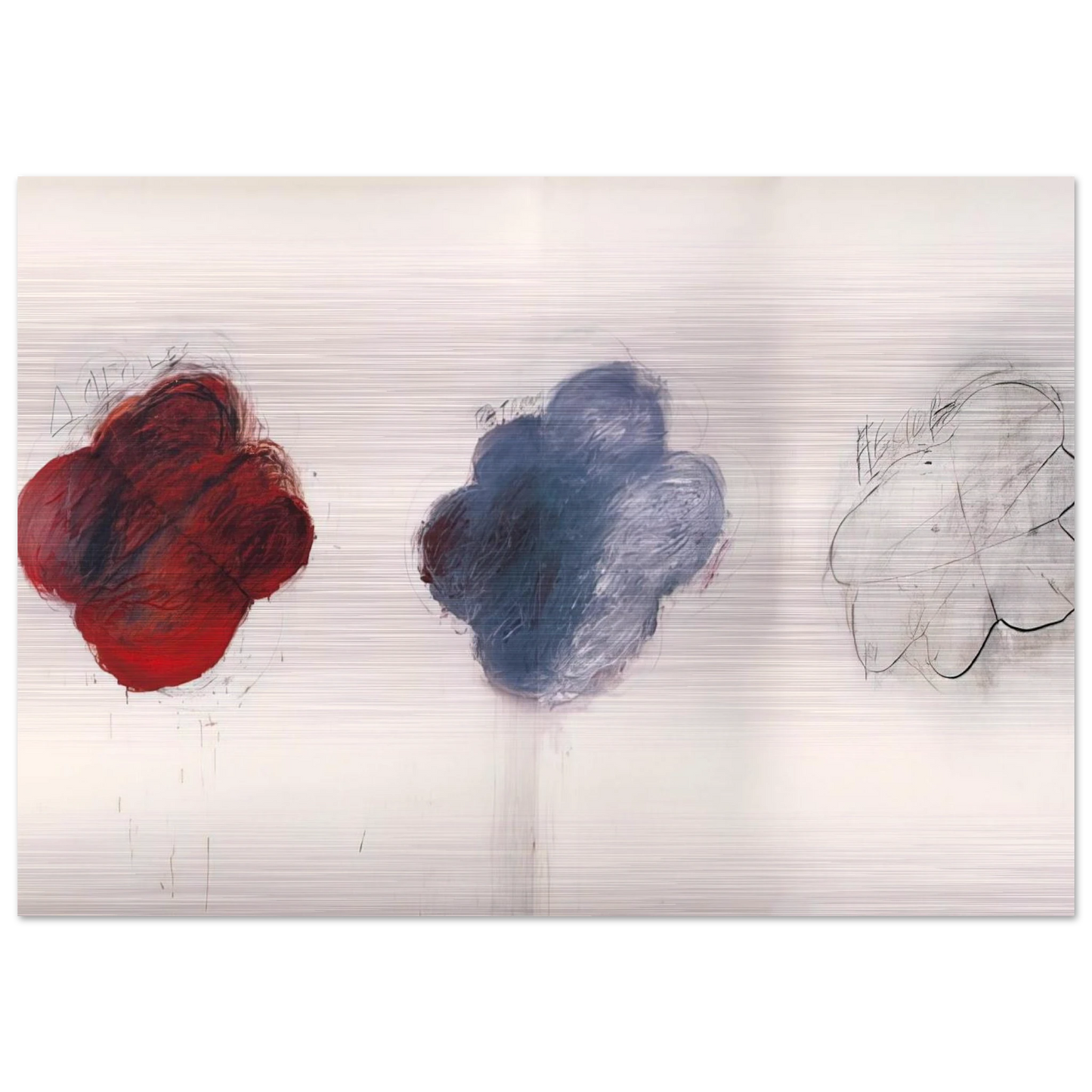 Fifty Days at Iliam. Shades of Achilles, Patroclus, and Hector - Cy Twombly Brushed Aluminum Print - 70x100 cm / 28x40 inches | Cy Twombly Aluminum Print | Cy Twombly Prints