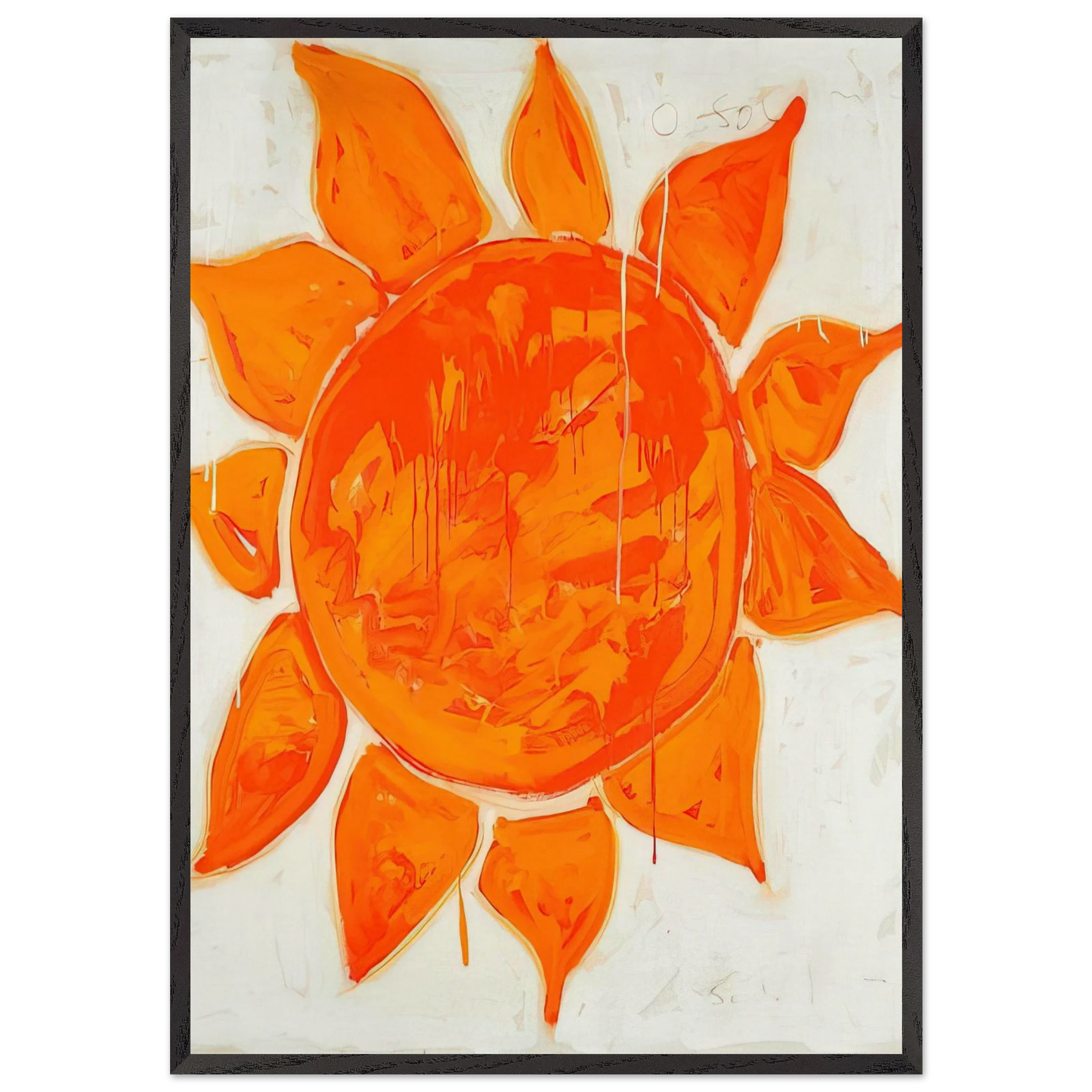 O sole mio - 1979 - Mario Schifano 70x100 cm / 28x40 inches Framed Art Print – Black Wooden Frame