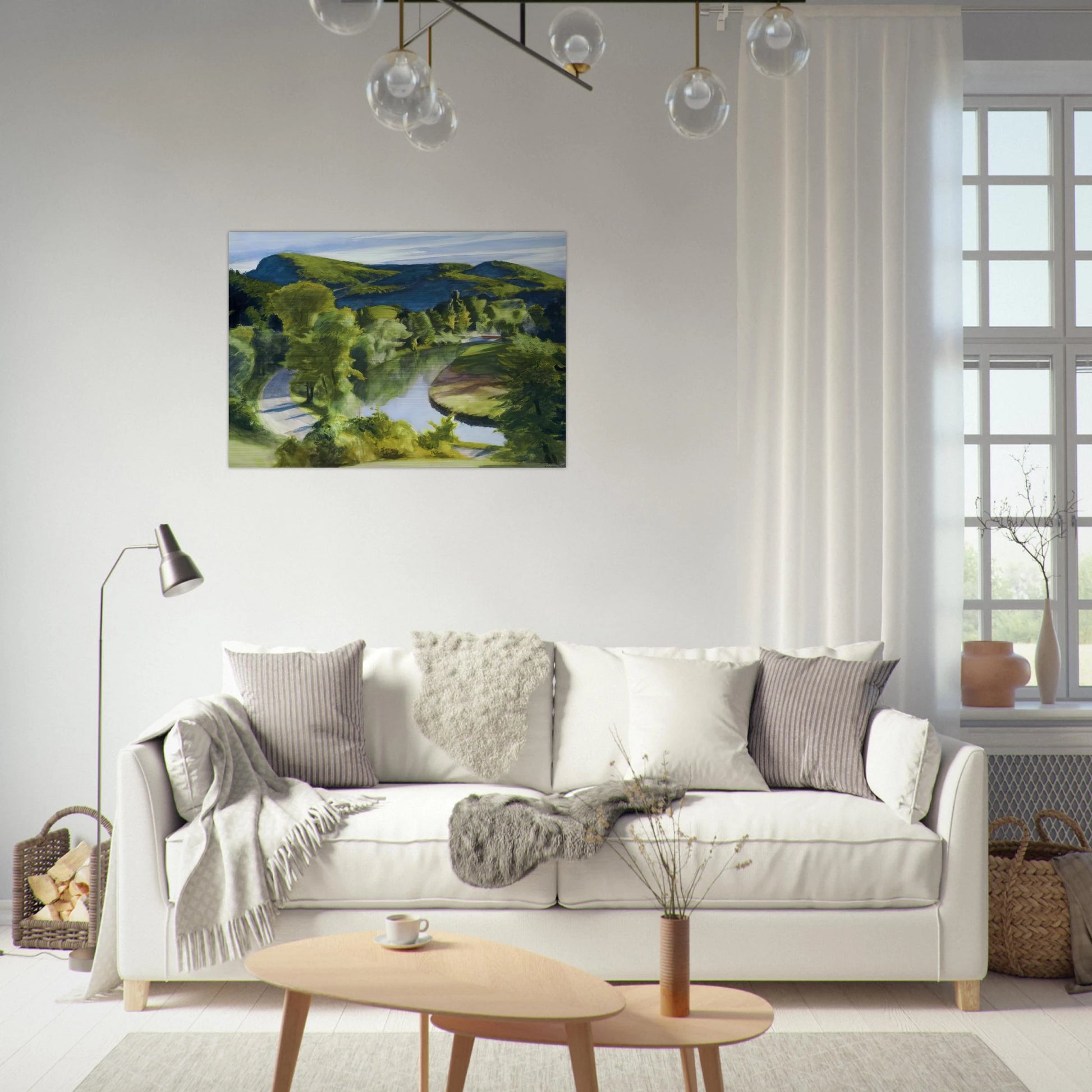 First Branch of the White River, Vermont - Edward Hopper Brushed Aluminum Print - 70x100 cm / 28x40 inches | Edward Hopper Aluminum Print | Edward Hopper Prints