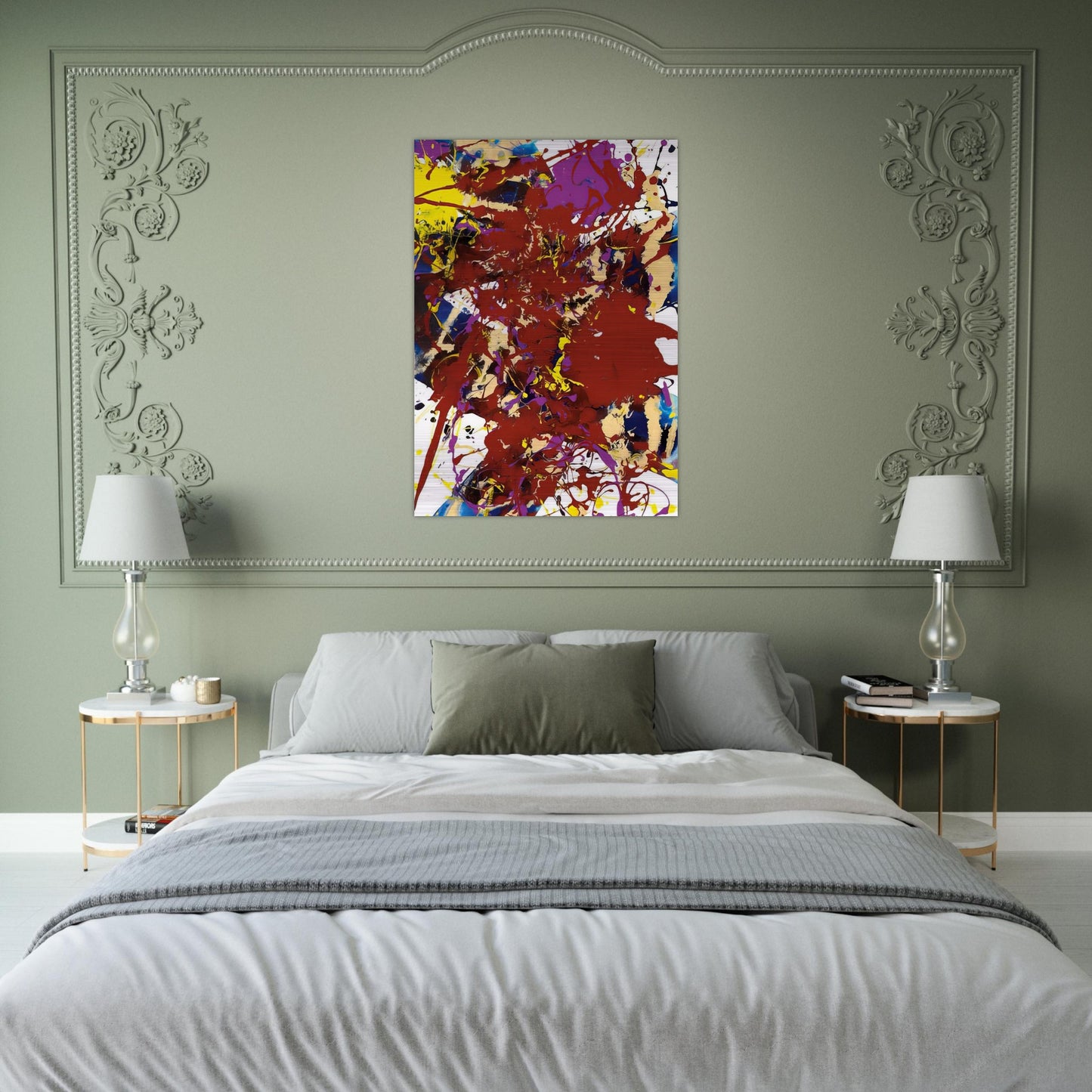 Untitled  SFP94-99  SFF 1781  - Sam Francis Brushed Aluminum Print - 70x100 cm / 28x40 inches | Sam Francis Aluminum Print | Sam Francis Prints
