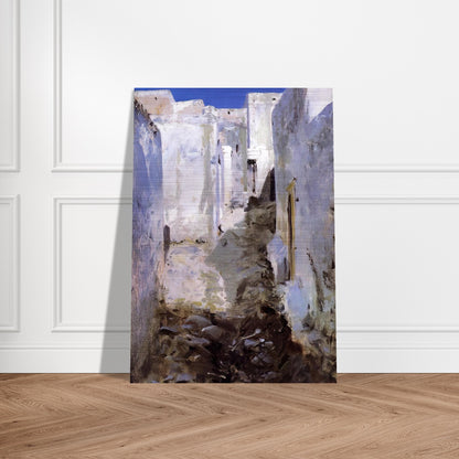 A Street in Algiers - John Singer Sargent Brushed Aluminum Print - 70x100 cm / 28x40 inches | John Singer Sargent Aluminum Print | John Singer Sargent Prints