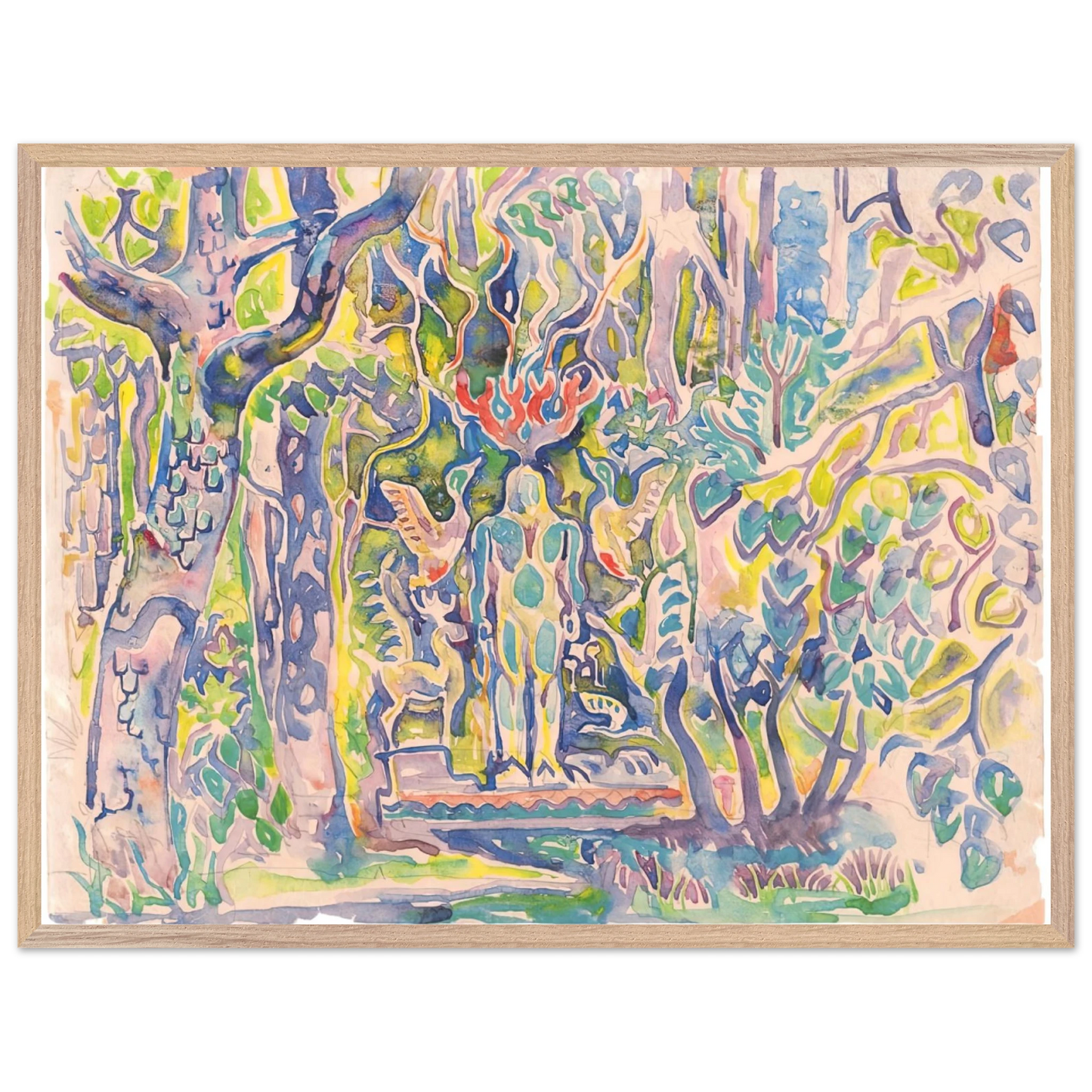 Walter Inglis Anderson - Walter Anderson Wall art - A1 (59.4 x 84.1  cm) - Premium Wooden Framed Poster With Fine Art Paper-canvas - White frame
