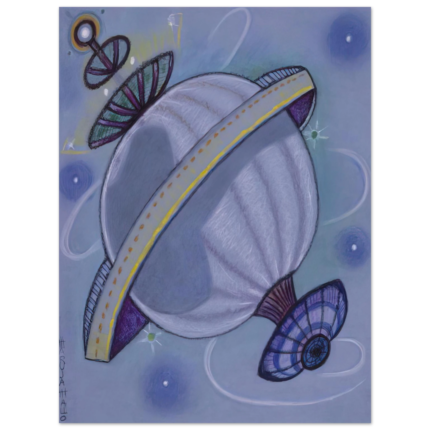 Maruja Mallo - Viajeros Del Ãƒâ€°ter - 1988  75x100 cm / 30x40inches Fine Art Poster