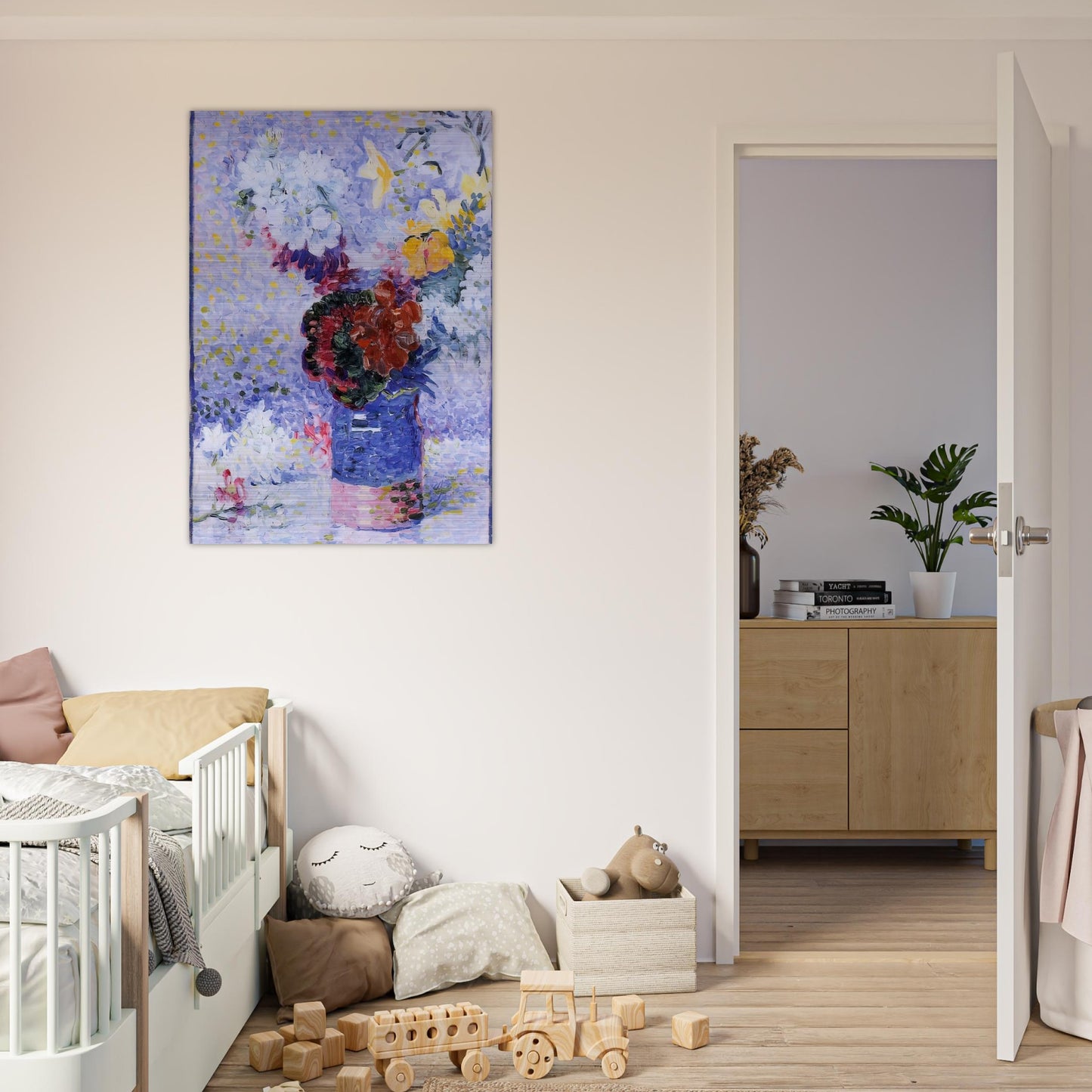 Flowers in a Glass - Henri-Edmond Cross Brushed Aluminum Print - 70x100 cm / 28x40 inches | Henri-Edmond Cross Aluminum Print | Henri-Edmond Cross Prints