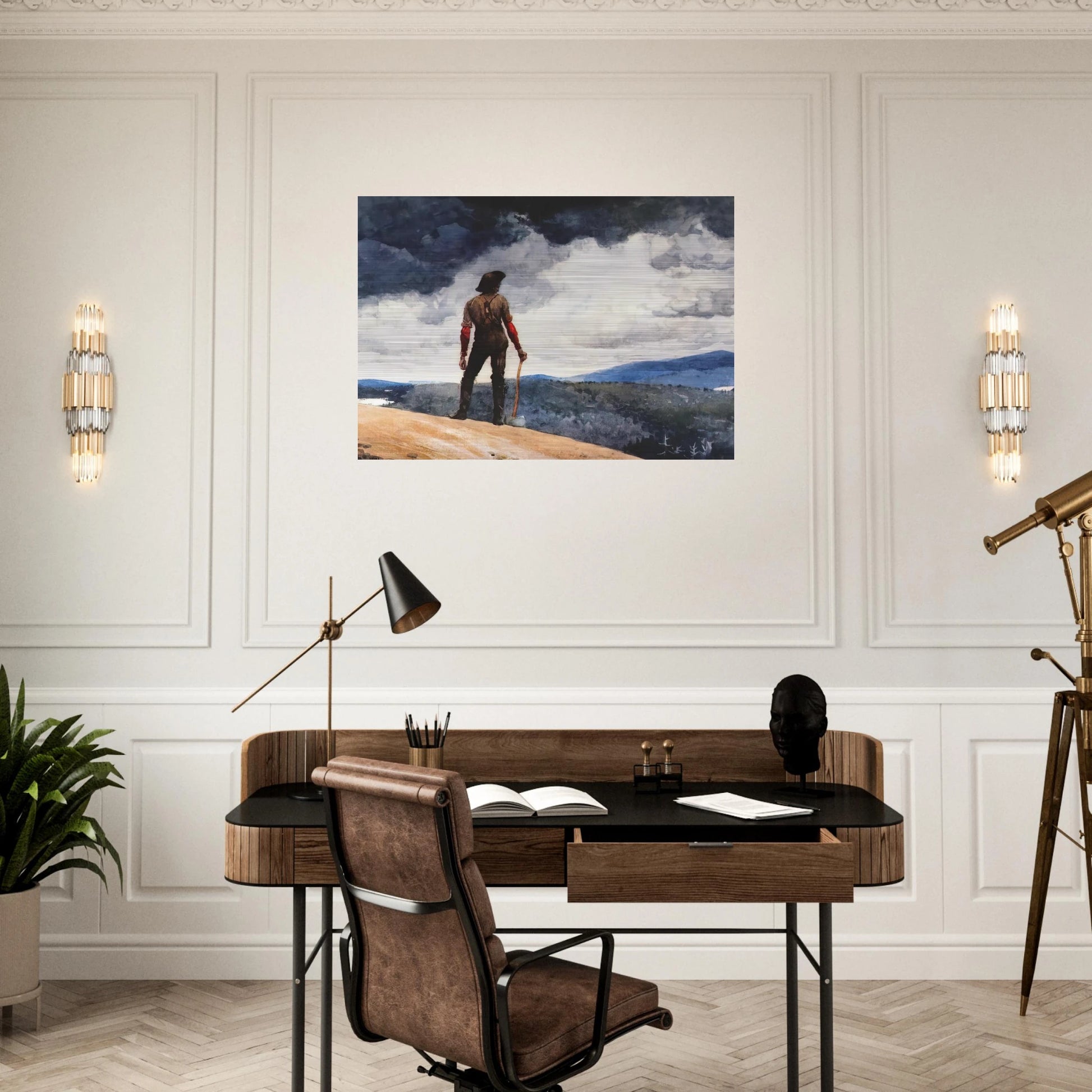 THE WOODCUTTER - Winslow Homer Brushed Aluminum Print - 70x100 cm / 28x40 inches | Winslow Homer Aluminum Print | Winslow Homer Prints