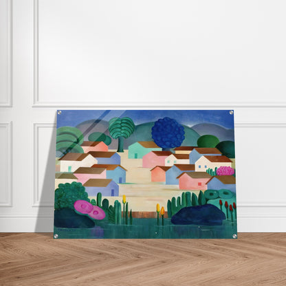 Landscape with Sixteen Houses - Tarsila do Amaral Acrylic Print - 70x100 cm / 28x40″ inches