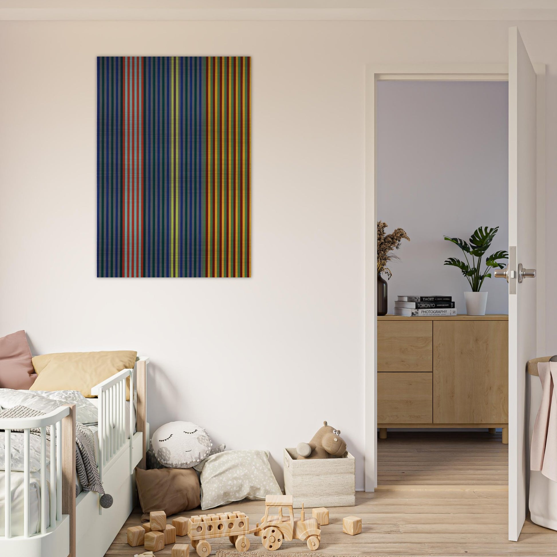 Split Beat - 1965 - Gene Davis Brushed Aluminum Print - 70x100 cm / 28x40 inches | Gene Davis Aluminum Print | Gene Davis Prints