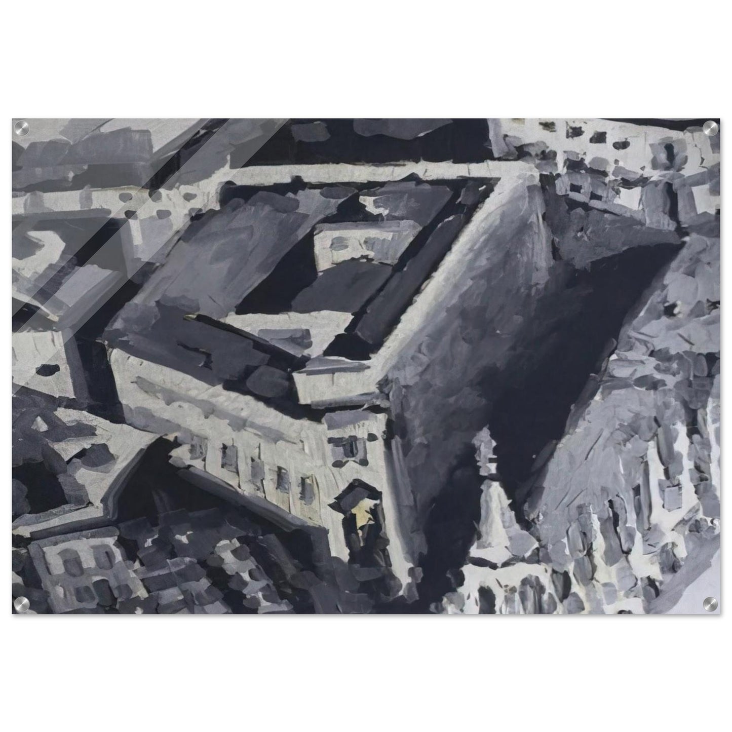TOWNSCAPE M2 1968 - Gerhard Richter Acrylic Print - 70x100 cm / 28x40″ inches | Gerhard Richter Wall Art | Gerhard Richter Prints