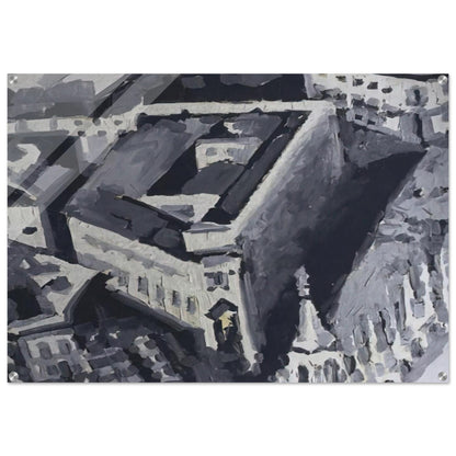 TOWNSCAPE M2 1968 - Gerhard Richter Acrylic Print - 70x100 cm / 28x40″ inches | Gerhard Richter Wall Art | Gerhard Richter Prints