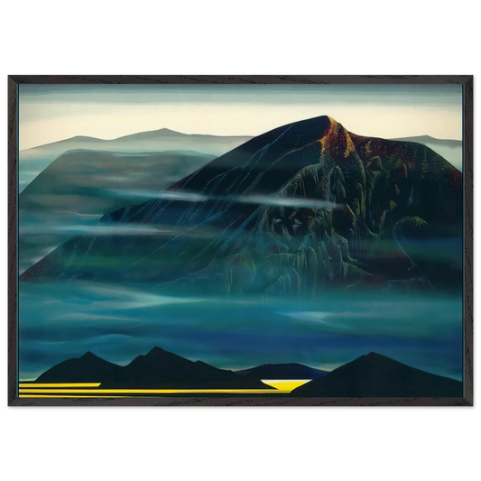 Santa Fe Trail new Serigrap - Eyvind Earle 70x100 cm / 28x40 inches Framed Art Print – Black Wooden Frame