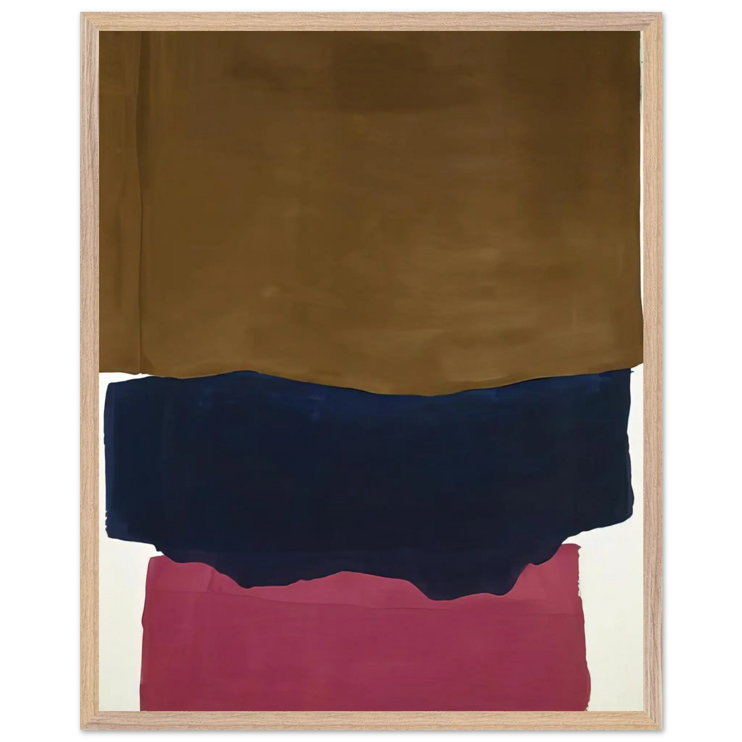 Helen Frankenthaler - Indian Summer - 1967 Wall art - 21x29.7 cm / 8x12" - Premium Wooden Framed Poster With Fine Art Paper - Wood frame