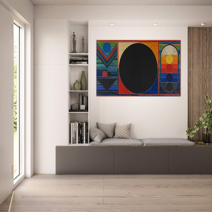 Composition Geometrique - 2007 - S. H. Raza Art Prints - 100x150 cm / 40x60″ inches | S. H. Raza Poster | S. H. Raza Prints