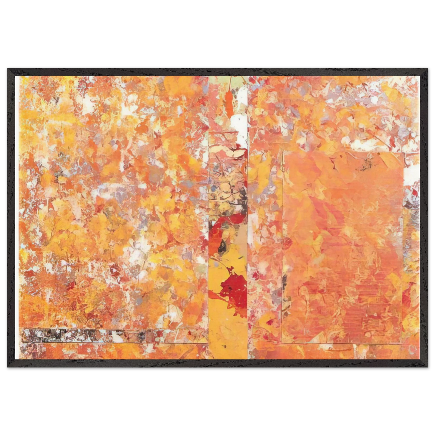 Toward a Red - Sam Gilliam 70x100 cm / 28x40 inches Framed Art Print – Black Wooden Frame