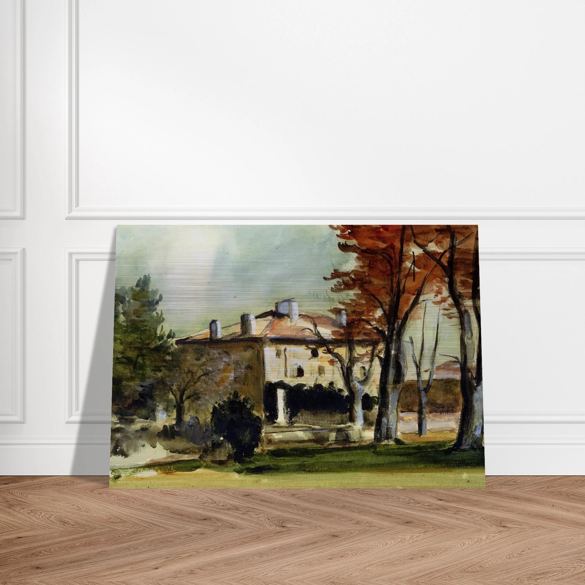 The Manor House at Jas de Bouffan - Paul Cézanne Brushed Aluminum Print - 70x100 cm / 28x40 inches | Paul Cézanne Aluminum Print | Paul Cézanne Prints