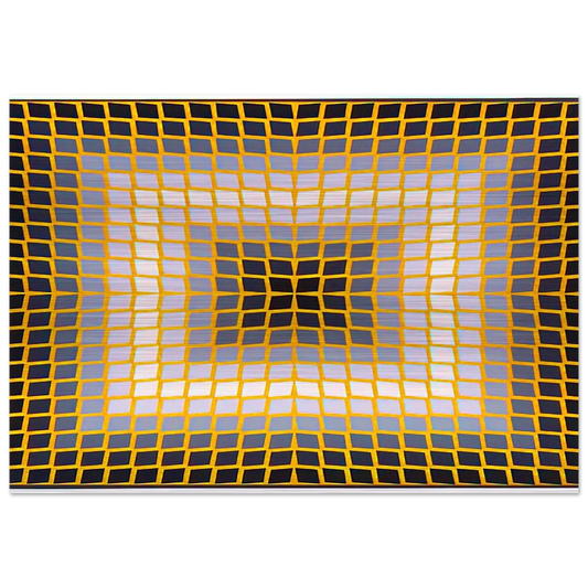 Quasar Dia - 1965 - Victor Vasarely Brushed Aluminum Print - 70x100 cm / 28x40 inches | Victor Vasarely Aluminum Print | Victor Vasarely Prints