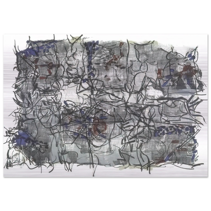 Jute IV - Jean-Paul Riopelle Brushed Aluminum Print - 70x100 cm / 28x40 inches | Jean-Paul Riopelle Aluminum Print | Jean-Paul Riopelle Prints