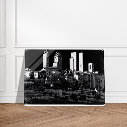 SAN GIMIGNANO - MC Escher Acrylic Print - 70x100 cm / 28x40″ inches | Maurits Cornelis Escher Prints