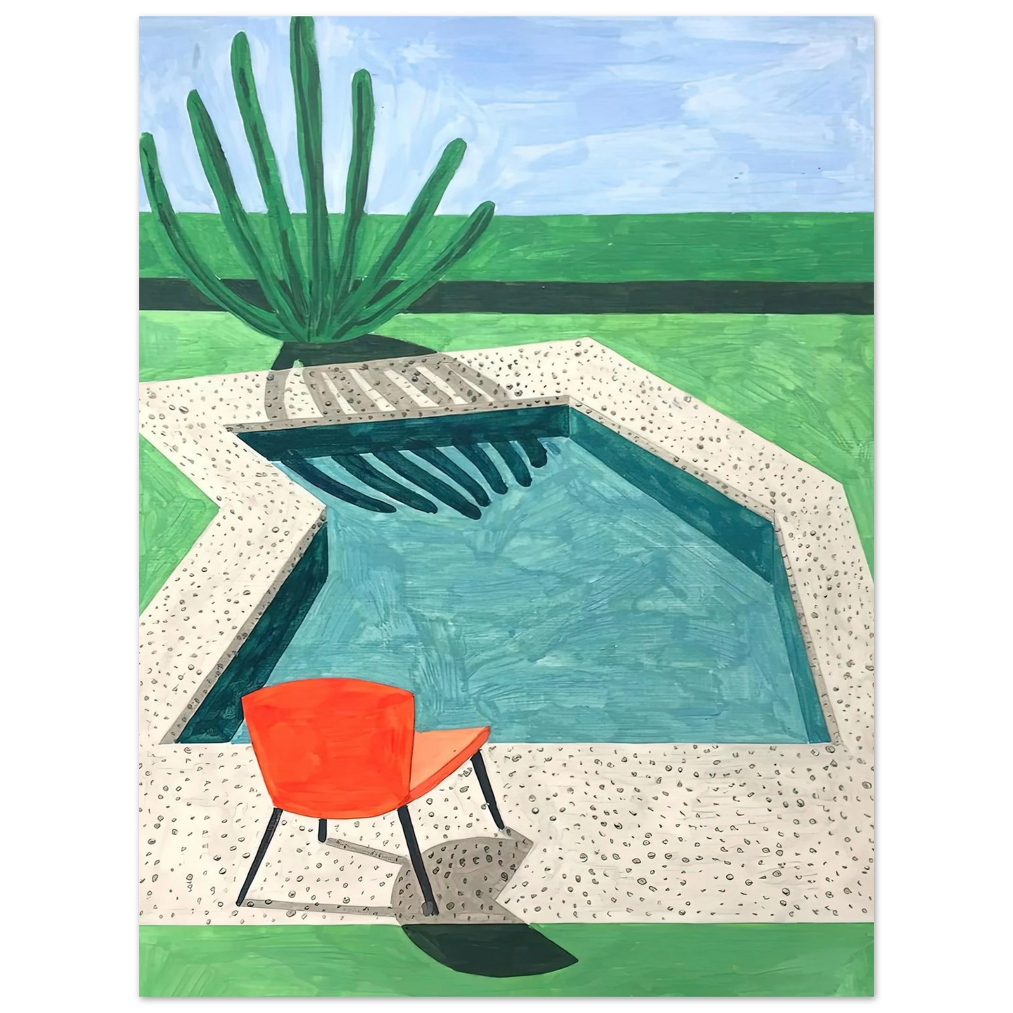 David Hockney - David Hockney Wall art - 30x40 cm / 12x16 inches - Premium Wooden Framed Poster With Fine Art Paper-canvas - Black frame