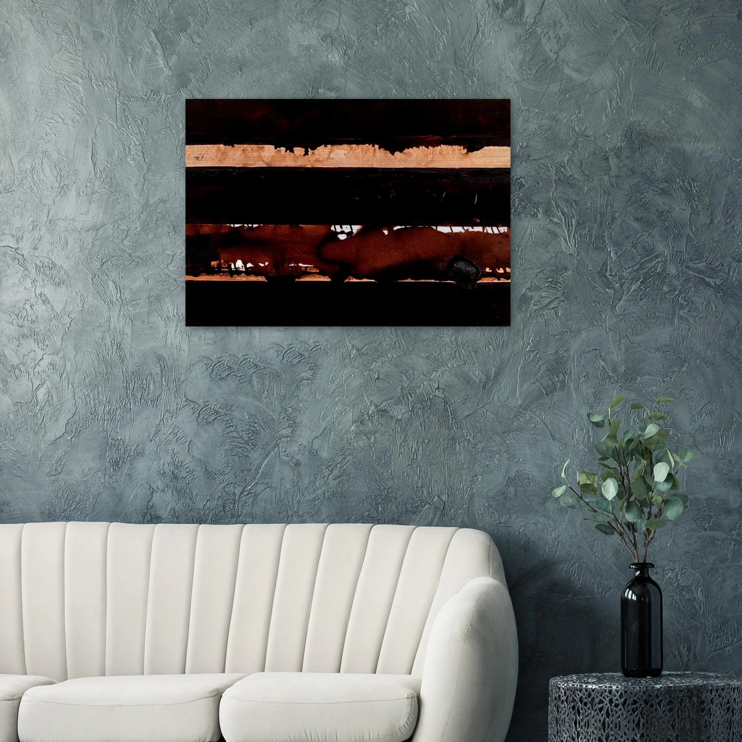 B-Walnut Stain - 2004 - Pierre Soulages Brushed Aluminum Print - 70x100 cm / 28x40 inches | Pierre Soulages Aluminum Print | Pierre Soulages Prints