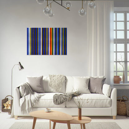 Citadel - 1962 - Gene Davis Brushed Aluminum Print - 70x100 cm / 28x40 inches | Gene Davis Aluminum Print | Gene Davis Prints