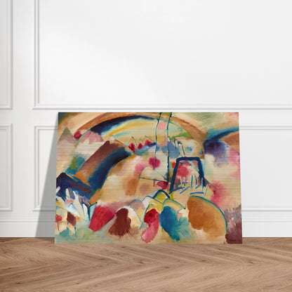 LANDSCAPE WITH CHURCH 1913 - Wassily Kandinsky Brushed Aluminum Print - 70x100 cm / 28x40 inches | Wassily Kandinsky Aluminum Print | Wassily Kandinsky Prints