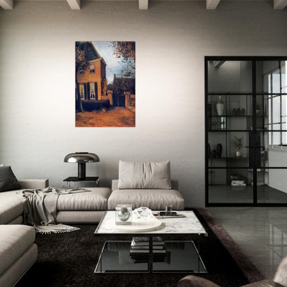 The Vicarage at Nuenen - Vincent van Gogh Brushed Aluminum Print - 70x100 cm / 28x40 inches | Vincent van Gogh Aluminum Print | Vincent van Gogh Prints