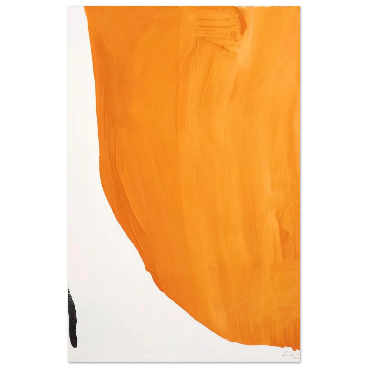 Helen Frankenthaler - Orange Downpour - 1970 Wall art - 30x40 cm / 12x16 inches - Premium Wooden Framed Poster With Fine Art Paper-canvas - Black frame