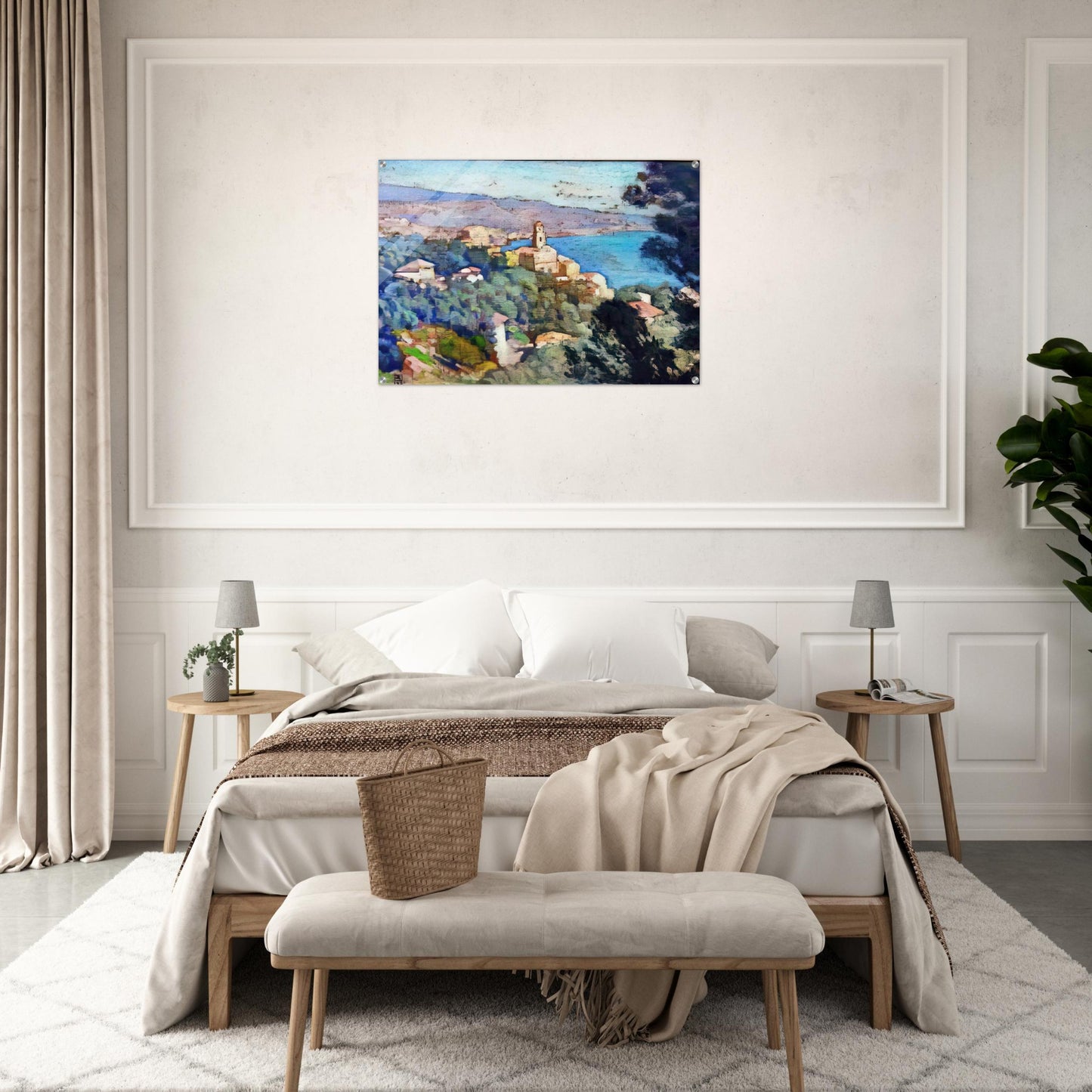 MORTULA AT GRIMALDI - Theo van Rysselberghe Acrylic Print - 70x100 cm / 28x40″ inches
