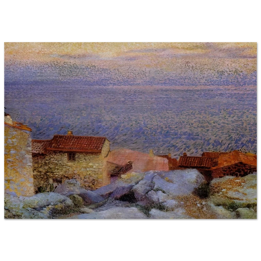 Coastal Landscape - Henri-Edmond Cross Brushed Aluminum Print - 70x100 cm / 28x40 inches | Henri-Edmond Cross Aluminum Print | Henri-Edmond Cross Prints