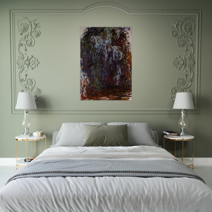 Weeping Willow - claude monet Brushed Aluminum Print - 70x100 cm / 28x40 inches | claude monet Aluminum Print | claude monet Prints
