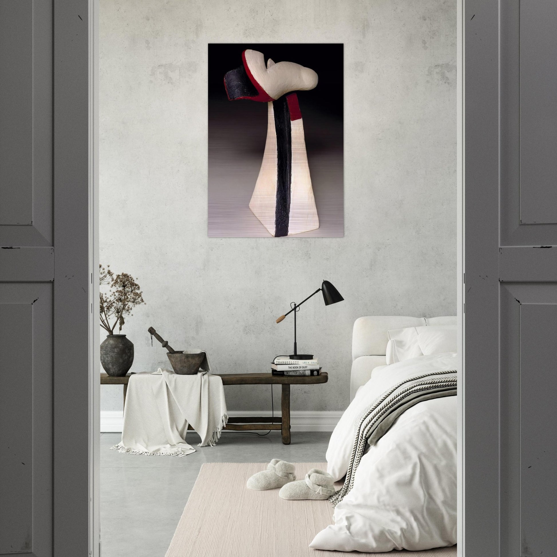 LOFTY 1947 - Kurt Schwitters Brushed Aluminum Print - 70x100 cm / 28x40 inches | Kurt Schwitters Aluminum Print | Kurt Schwitters Prints