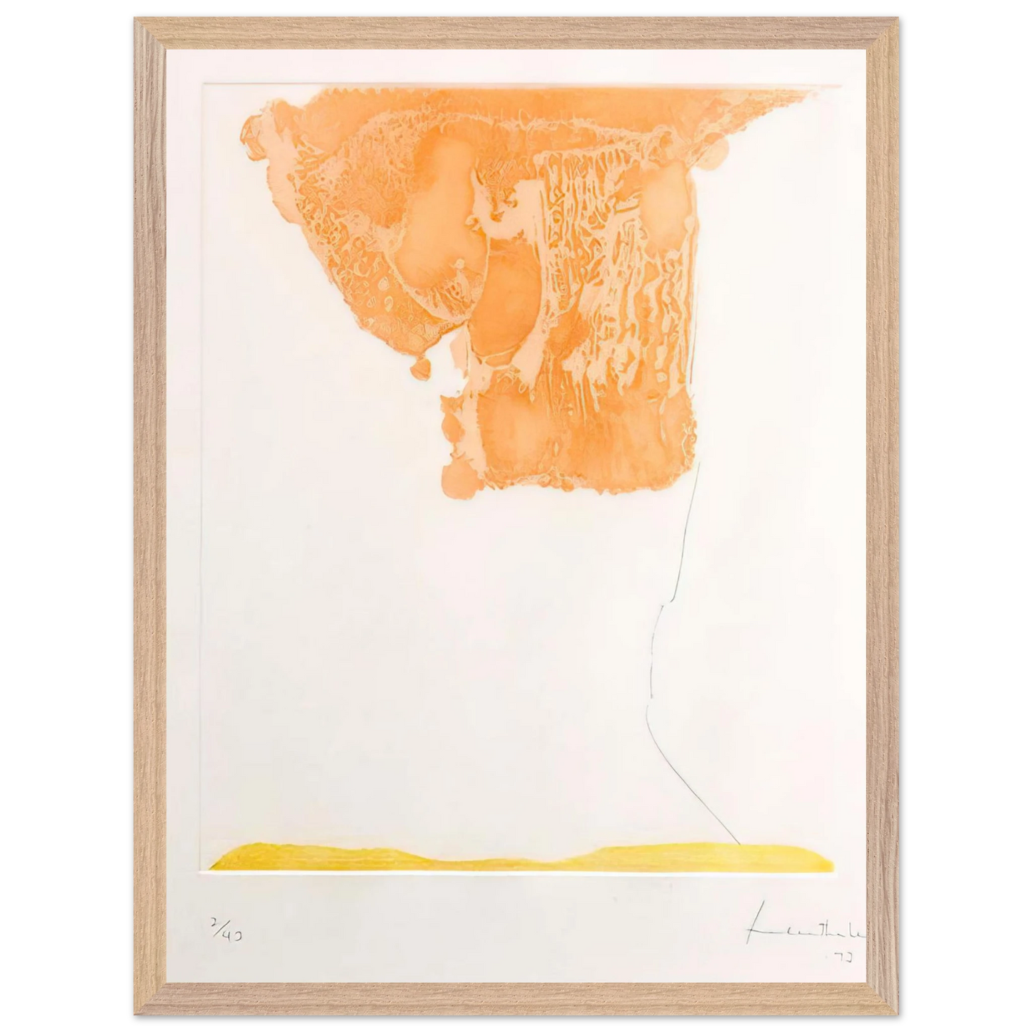Helen Frankenthaler - Pranzo Italiano - 1973 Wall art - 40x50 cm / 16x20 inches - Premium Wooden Framed Poster With Fine Art Paper-canvas - White frame
