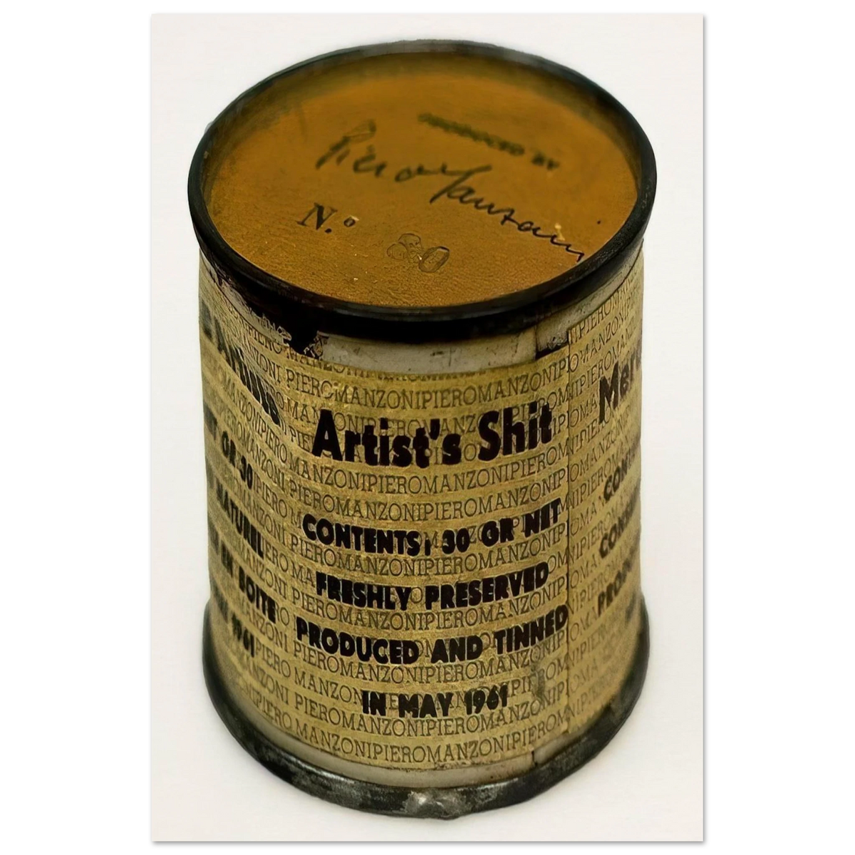 Artist's Shit - Piero Manzoni Art Prints - 100x150 cm / 40x60″ inches | Piero Manzoni Poster | Piero Manzoni Prints