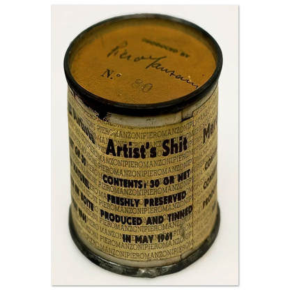 Artist's Shit - Piero Manzoni Art Prints - 100x150 cm / 40x60″ inches | Piero Manzoni Poster | Piero Manzoni Prints