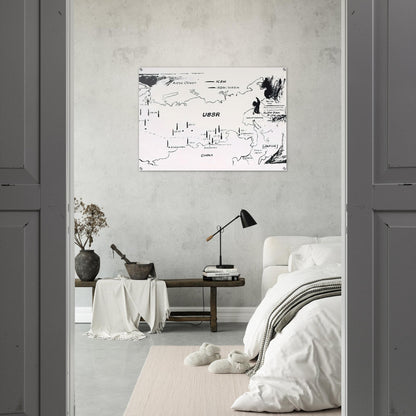 Map of Eastern U.S.S.R. Missile Bases - Andy Warhol Acrylic Print - 70x100 cm / 28x40″ inches