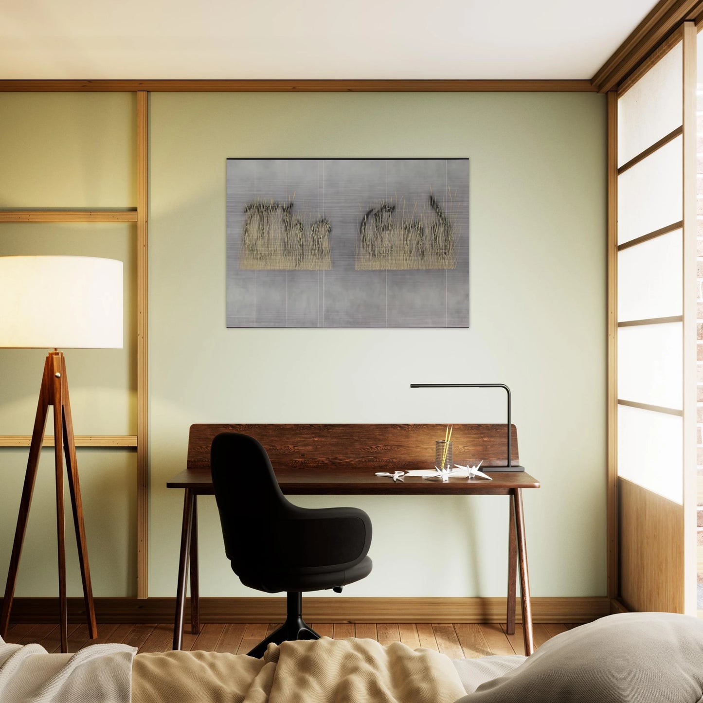 THE FINAL END 1992 - Edward Ruscha Brushed Aluminum Print - 70x100 cm / 28x40 inches | Edward Ruscha Aluminum Print | Edward Ruscha Prints
