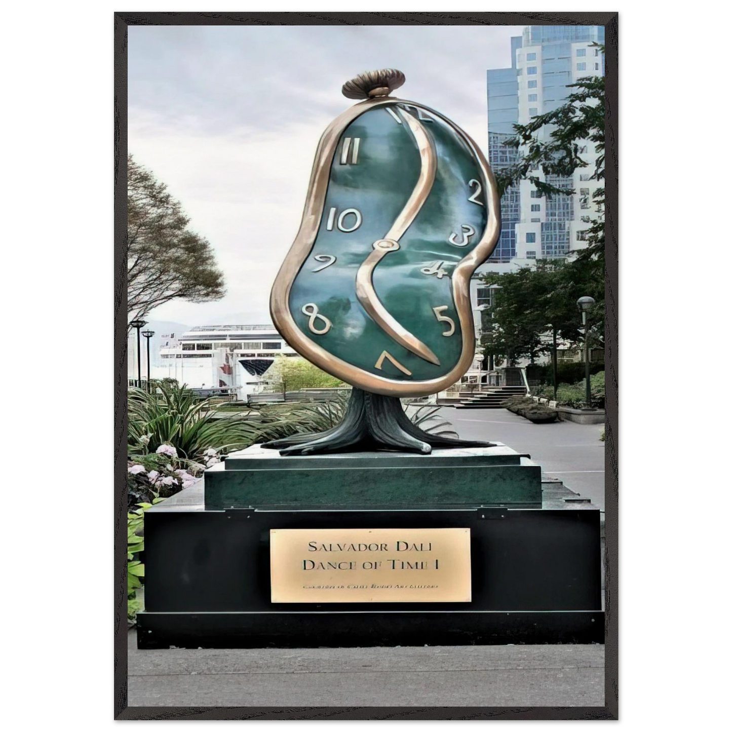 DANCE OF TIME I 1984 - Salvador Dali 70x100 cm / 28x40 inches Framed Art Print – Black Wooden Frame