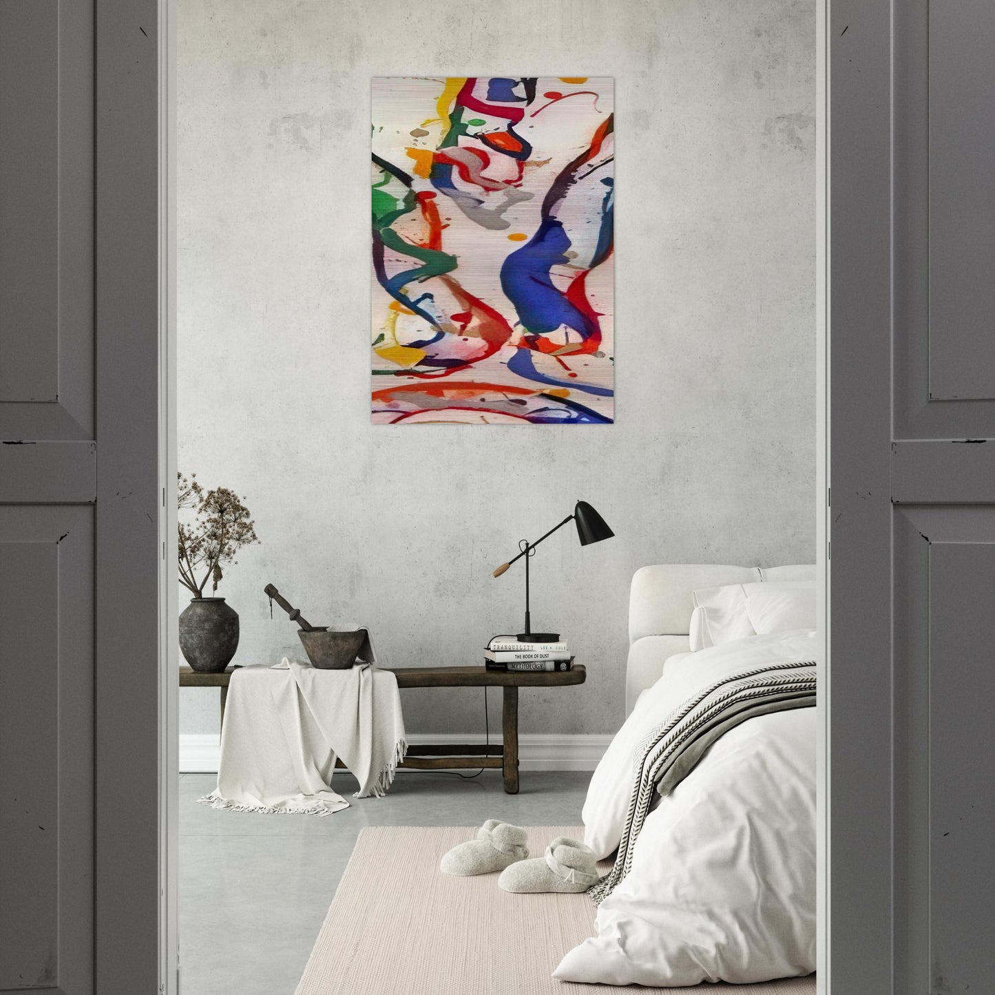 Untitled 040 - Sam Francis Brushed Aluminum Print - 70x100 cm / 28x40 inches | Sam Francis Aluminum Print | Sam Francis Prints