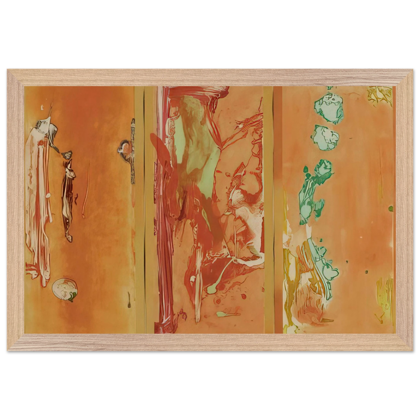 Helen Frankenthaler - Gateway - 1988 Wall art - 60x80 cm / 24x32 inches - Premium Wooden Framed Poster With Fine Art Paper-canvas - Black frame