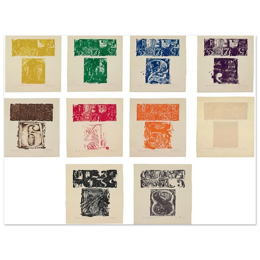 Jasper Johns - 0 9 ULAE 19 1963  75x100 cm / 30x40inches Fine Art Poster