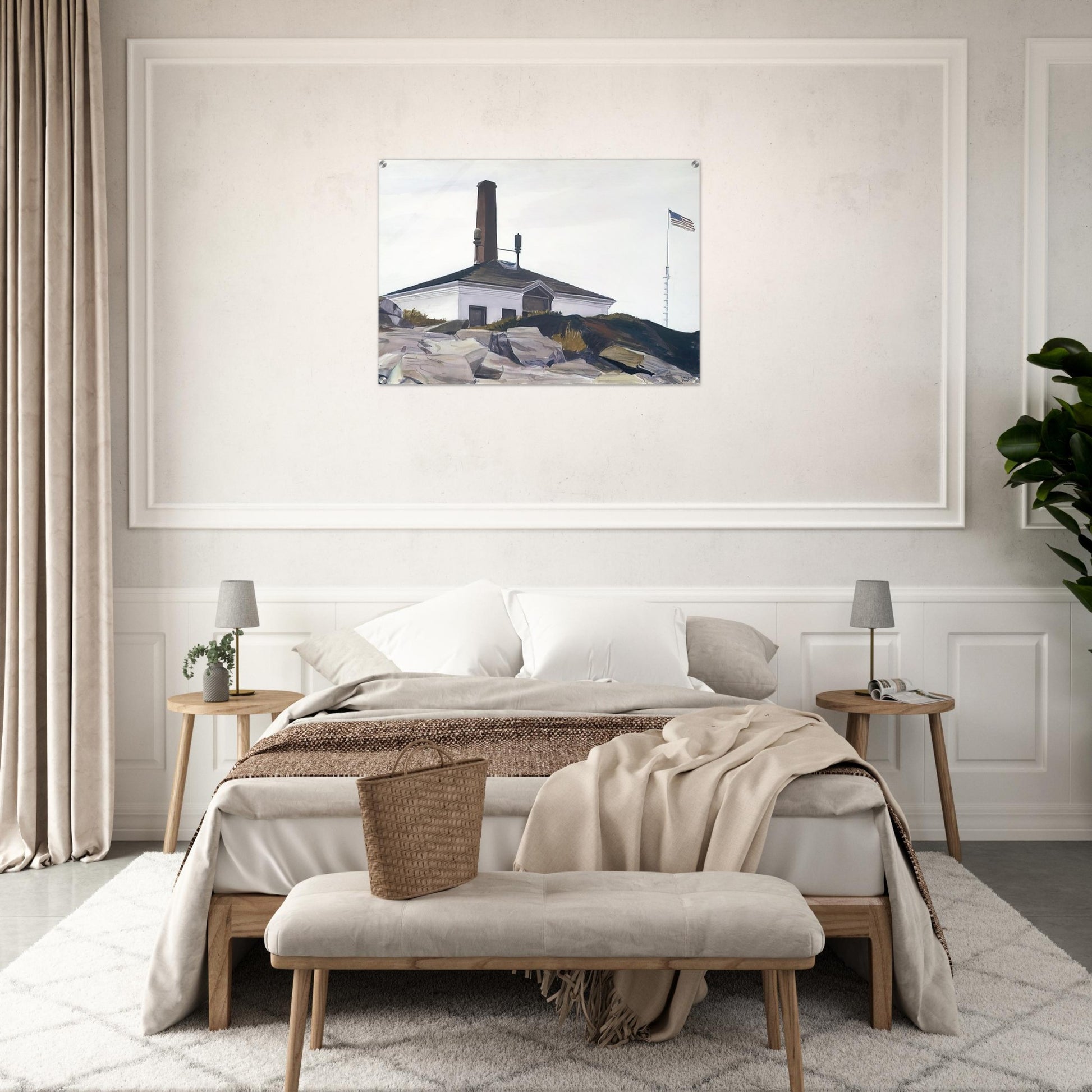 House of the Foghorn, I - Edward Hopper Acrylic Print - 70x100 cm / 28x40″ inches