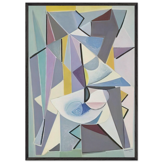 Composizione - 1951 - Bice Lazzari 70x100 cm / 28x40 inches Framed Art Print – Black Wooden Frame