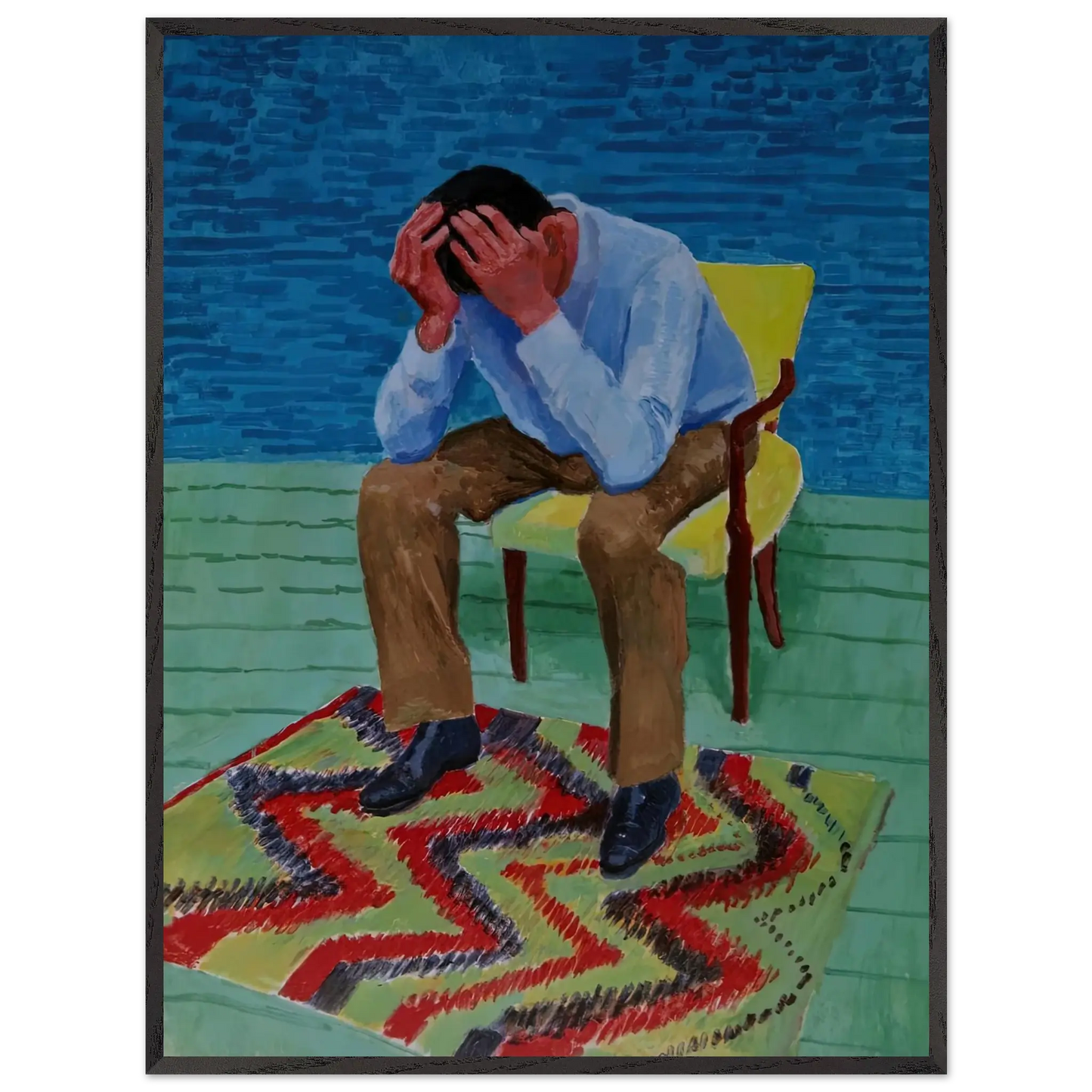 David Hockney - David Hockney Wall art - 30x40 cm / 12x16 Inches - Premium Wooden Framed Poster With Fine Art Paper - Black frame