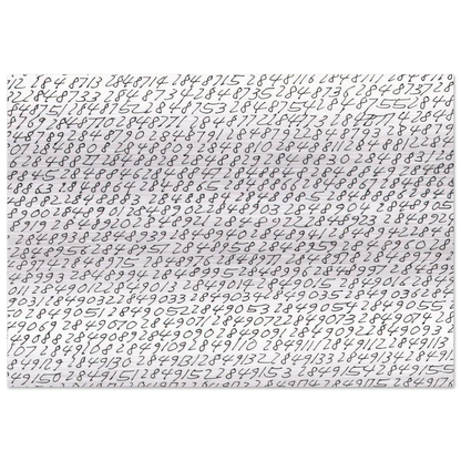 19651 - ∞, Detail - Conceptual Art - Roman Opalka Brushed Aluminum Print - 70x100 cm / 28x40 inches | Roman Opalka Aluminum Print | Roman Opalka Prints