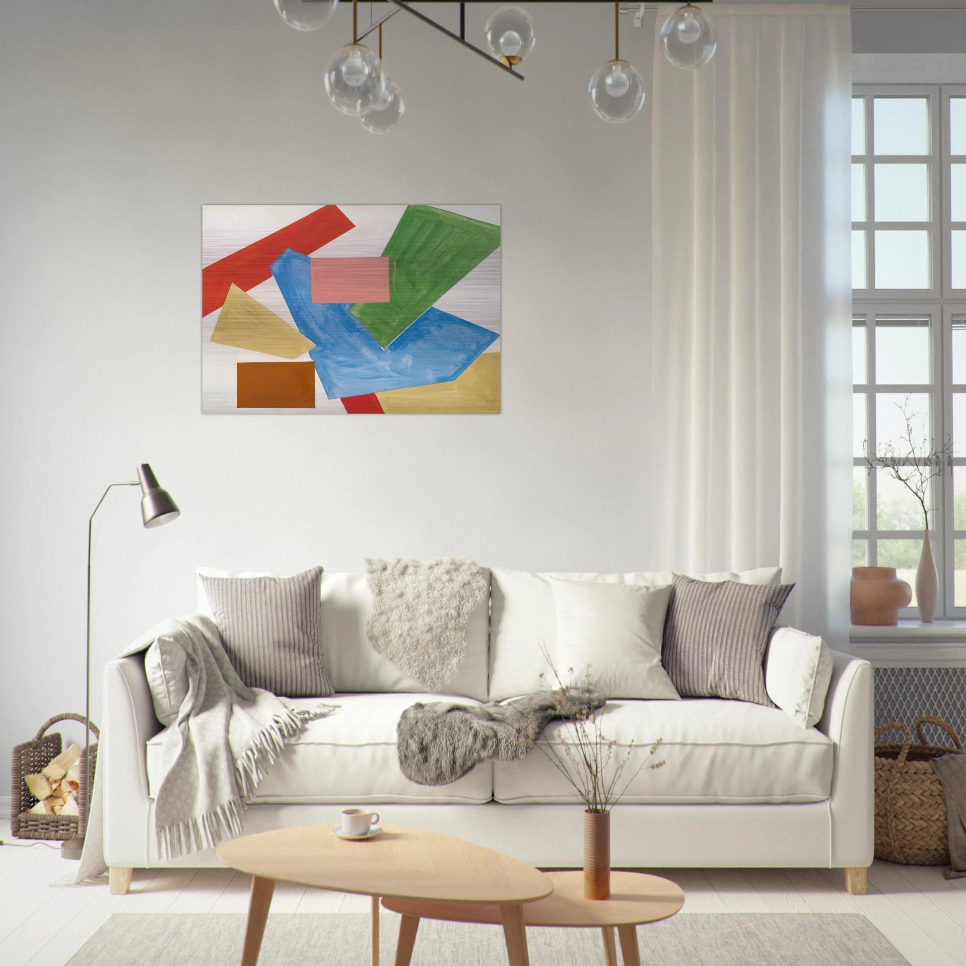 Abstraction in White - Hans Hofmann Brushed Aluminum Print - 70x100 cm / 28x40 inches | Hans Hofmann Aluminum Print | Hans Hofmann Prints