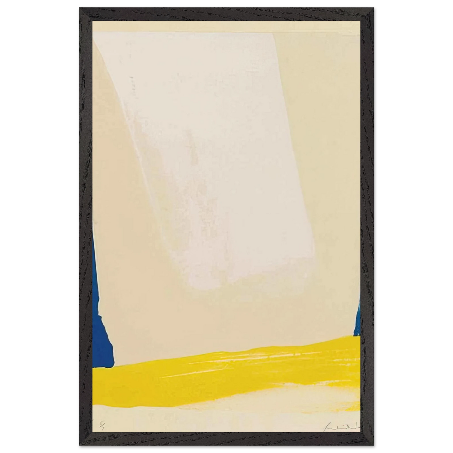 Helen Frankenthaler - White Portal - 1967 Wall art - 27x35 cm / 11x14 inches - Premium Wooden Framed Poster With Fine Art Paper-canvas - Wood frame