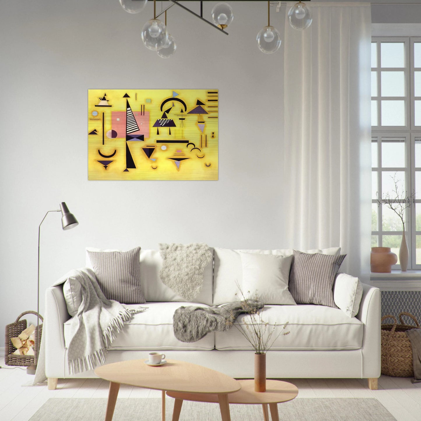 DECISIVE PINK 1932 - Wassily Kandinsky Brushed Aluminum Print - 70x100 cm / 28x40 inches | Wassily Kandinsky Aluminum Print | Wassily Kandinsky Prints
