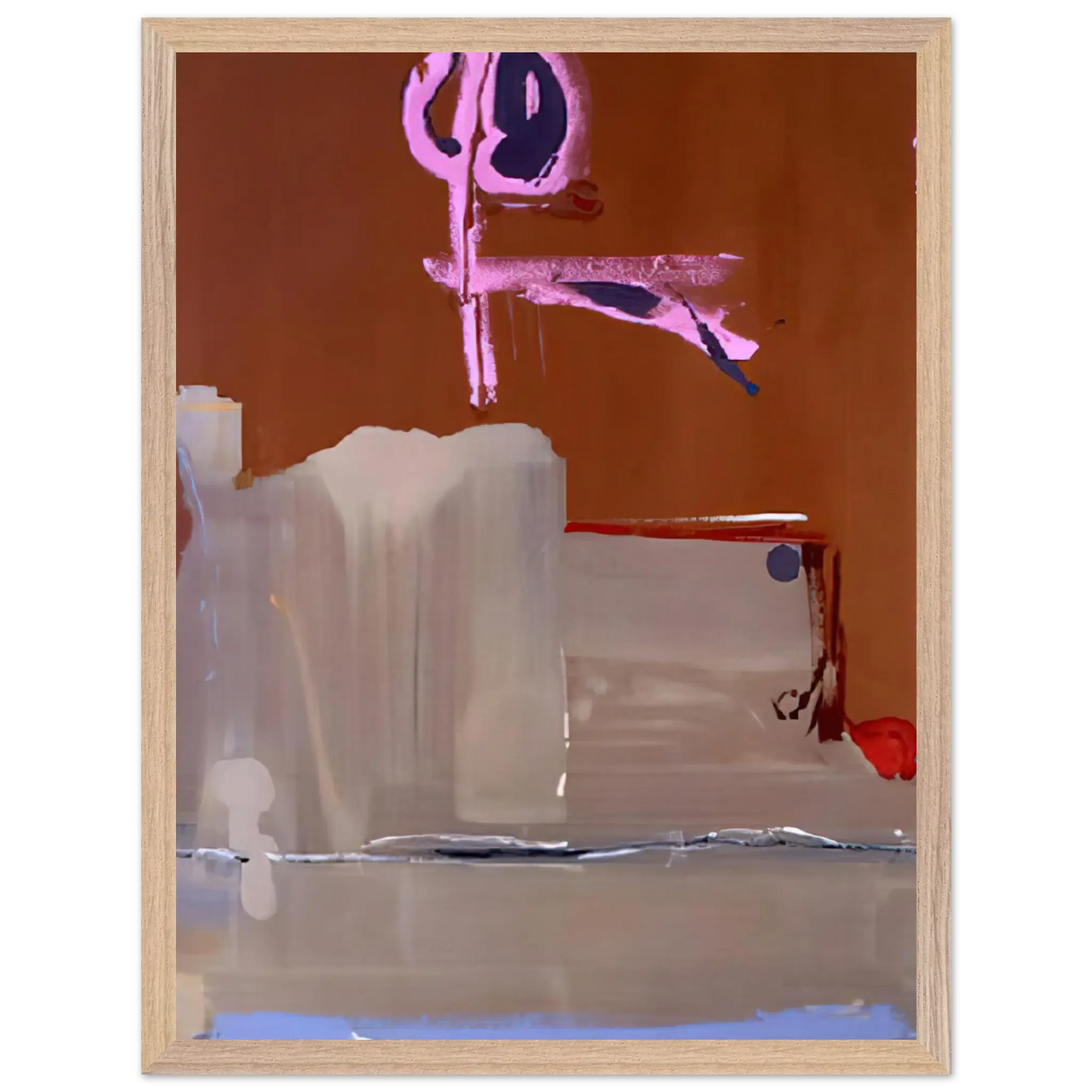 Helen Frankenthaler - Captain s Watch - 1986 Wall art - 60x80 cm / 24x32 Inches - Premium Wooden Framed Poster With Fine Art Paper - White frame