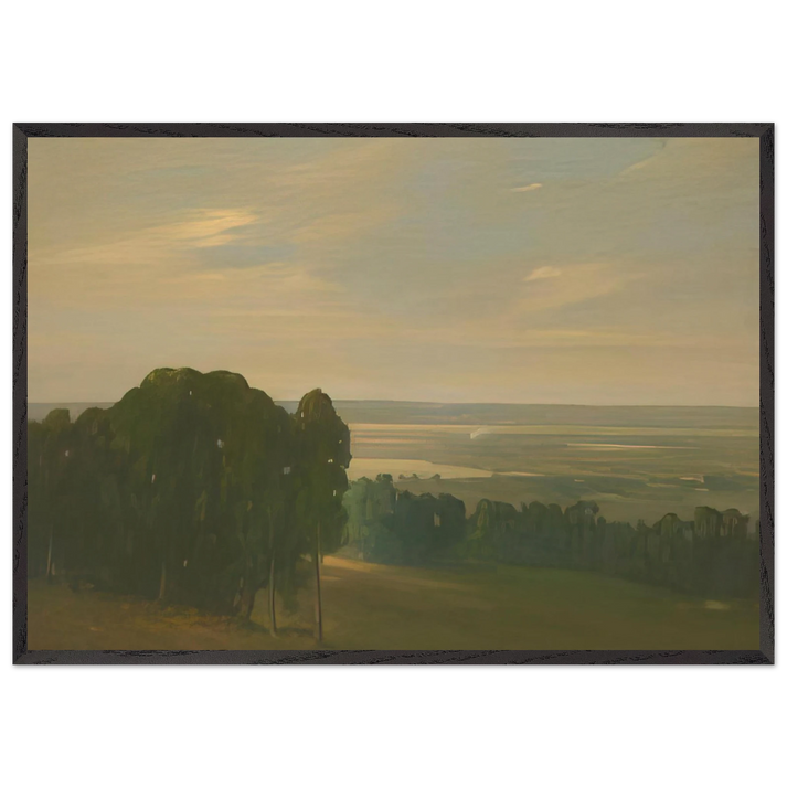 Eucalyptus Grove in a Vast Landscape - Tonalism - Xavier Martinez 70x100 cm / 28x40 inches Framed Art Print – Black Wooden Frame