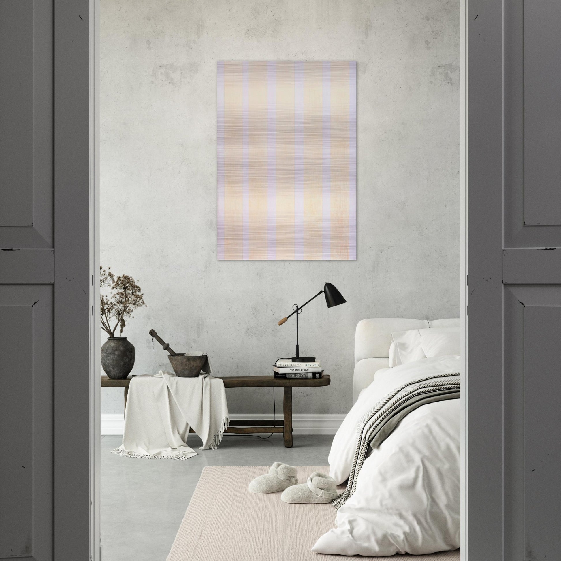 Untitled Number 5 - Agnes Martin Brushed Aluminum Print - 70x100 cm / 28x40 inches | Agnes Martin Aluminum Print | Agnes Martin Prints